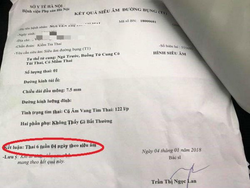 Bệnh viên đa khoa ở Hà Nội: Kết luận thai 6 tuần đã chết lưu, chỉ định PHÁ BỎ dù thai nhi vẫn ĐANG SỐNG