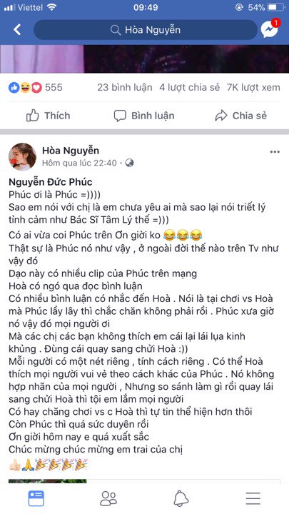 Thấy Đức Phúc tham gia &#8216;Ơn giời&#8217; quá lấn lướt, clip full vừa up lên đã nửa triệu lượt xem, Hòa Minzy ngay lập tức treo status