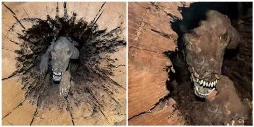 Đốn hạ cây cổ thụ thân liền nứt làm đôi, thứ bên trong được chôn vùi gần 40 năm lộ diện mà giật mình