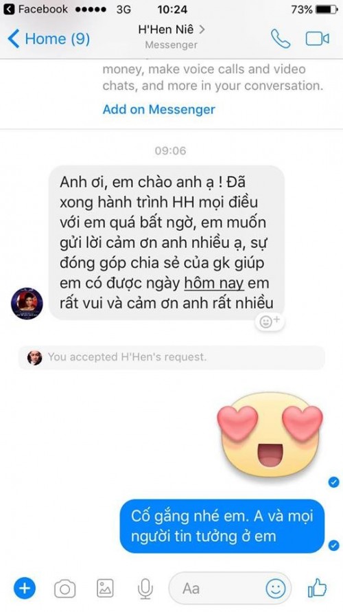 Vừa mở lại Facebook đã nhắn tin cho người khác, H&#8217;Hen Niê không ngờ bị tung lên mạng rồi nhận về phản ứng thế này