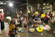 Không khí nô nức trong gian bếp khi bà con, hàng xóm tụ họp chuẩn bị bữa cơm đón Hoa hậu H’Hen Niê về nhà