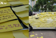 Ghen với Nhã Phương, fan cuồng dán giấy đầy xe của Nguyễn Trần Trung Quân để tỏ tình