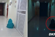 Rợn rợn tưởng đứa trẻ gục ngay cửa phòng, tiến lại gần mới thở phào khi phát hiện sự thật