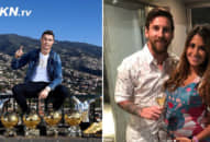 Bạn có nhận ra điều gì sau những bức hình chào năm mới của Ronaldo và Messi?