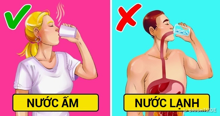 Sai lầm khi uống nước lạnh vào ngày nóng