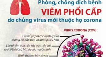 Hướng dẫn chẩn đoán và điều trị viêm đường hô hấp cấp tính do chủng virus Corona mới (2019-nCoV) theo Bộ Y tế