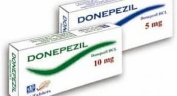 Donepezil, Aricept: thuốc điều trị chứng sa sút trí tuệ, Alzheimer