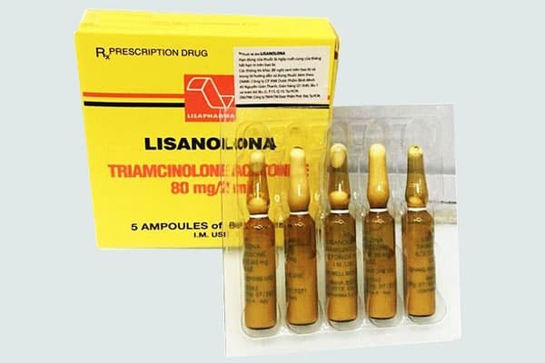 Lisanolona 80mg/2ml, Triamcinolone Acetonide, thuốc chữa viêm khớp, chống sẹo lồi