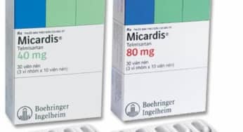Micardis 40mg, 80mg, telmisartan, thuốc điều trị tăng huyết áp vô căn, bệnh lý tim mạch