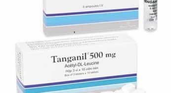 Tanganil, acetyl dl-leucine, thuốc điều trị chóng mặt do rối loạn tiền đình, thiểu năng tuần hoàn não