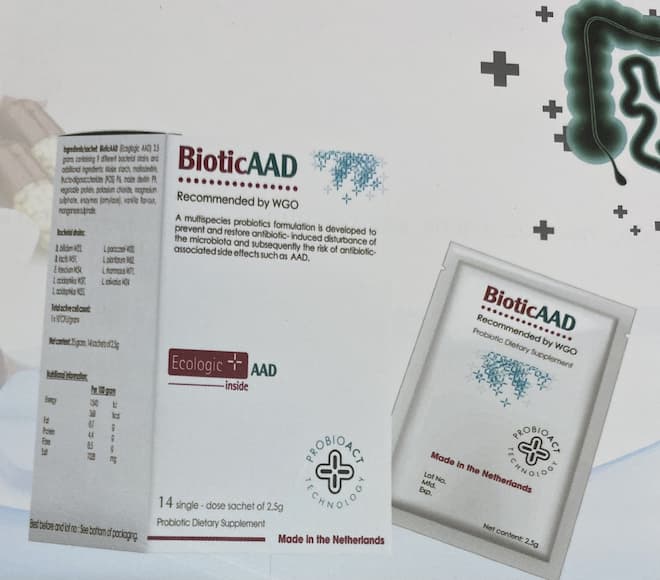 BioticAAD, men vi sinh giúp giảm tác dụng phụ liên quan đến sử dụng kháng sinh