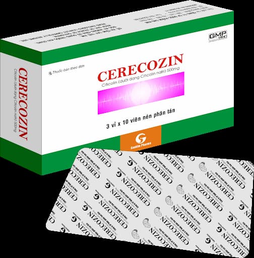 Cerecozin: citicolin, thuốc kích thích thần kinh, chữa giảm trí nhớ