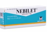 Nebilet 5mg, nebivolol, thuốc chẹn beta chữa huyết áp cao, suy tim
