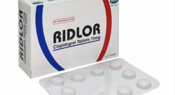 Ridlor 75mg, Clopidogrel thuốc điều trị dự phòng nghẽn mạch, nhồi máu, đột quỵ