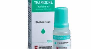 Tearidone eye drops, thuốc nhỏ mắt povidone sát khuẩn mắt do mang kính sát tròng