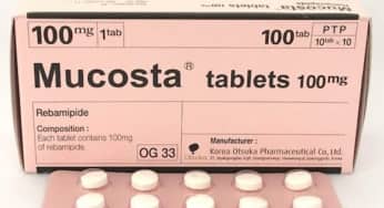 Mucosta, rebamipide, thuốc lành niêm mạc dạ dày, chữa loét dạ dày, viêm dạ dày