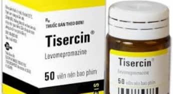 Tisercin: Levomepromazine, thuốc chống loạn thần, giảm đau, chống nôn, an thần