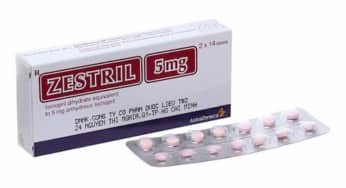Zestril 5mg, lisinopril, thuốc chữa tăng huyết áp, nhồi máu cơ tim